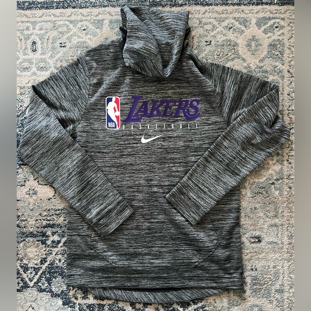 Nike NBA Los Angeles Lakers Hoodie Pullover Sweater | Grey, Medium